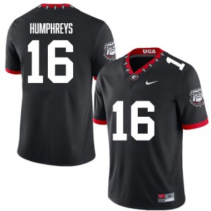 London Humphreys Georgia Bulldogs #16 Men High School Jersey - 100th Anniversary Black