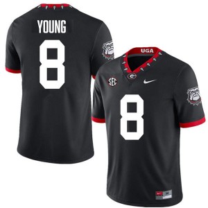 Colbie Young Georgia Bulldogs #8 Men Replica Jersey - 100th Anniversary Black