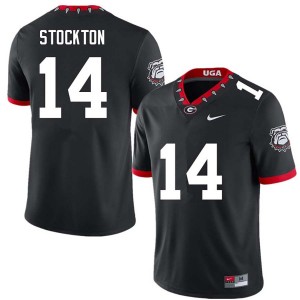 Gunner Stockton Georgia Bulldogs #14 Men Stitched Jerseys - 100th Anniversary Black