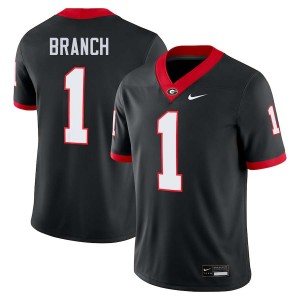 Zachariah Branch Georgia Bulldogs #1 Men Official Jerseys - Black