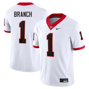 Zachariah Branch Georgia Bulldogs #1 Men Limited Jerseys - White