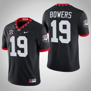 Brock Bowers Georgia Bulldogs #19 Mascot 100th Anniversary Jersey - Black