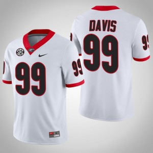 Jordan Davis Georgia Bulldogs #99 Jersey - White