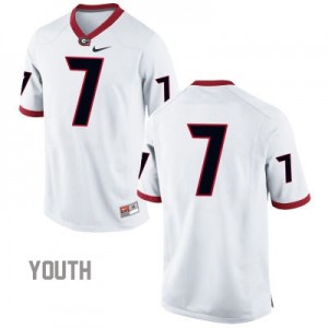 Georgia Bulldogs #7 (No Name) NCAA Jersey - White - Youth