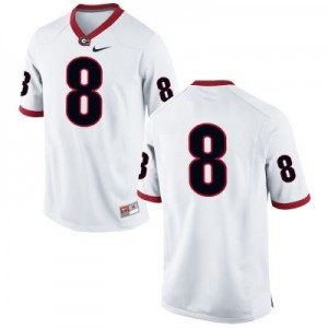 Georgia Bulldogs #8 (No Name) NCAA Jersey - White