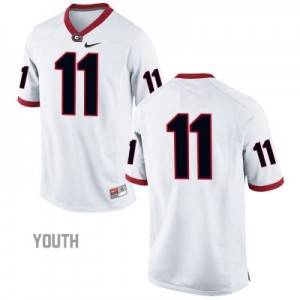 Greyson Lambert Georgia Bulldogs #11 (No Name) NCAA Jersey - White - Youth