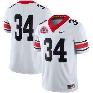 Herschel Walker Georgia Bulldogs #34 1980 National Champions 40th Anniversary NCAA Jersey - White