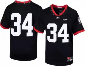 Herschel Walker Georgia Bulldogs #34 Mascot 100th Anniversary NCAA Jersey - Black