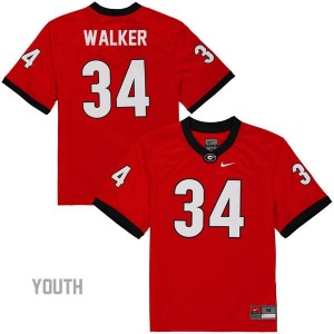 Herschel Walker Georgia Bulldogs #34 NCAA Jersey - Red - Youth