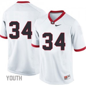 Herschel Walker Georgia Bulldogs #34 (No Name) NCAA Jersey - White - Youth