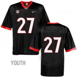 Nick Chubb Georgia Bulldogs #27 (No Name) NCAA Jersey - Black - Youth