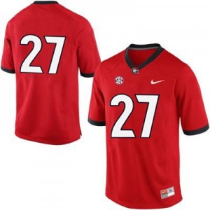 Nick Chubb Georgia Bulldogs #27 (No Name) NCAA Jersey - Red