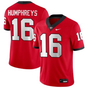 London Humphreys Georgia Bulldogs #16 Men Stitched Jerseys - Red