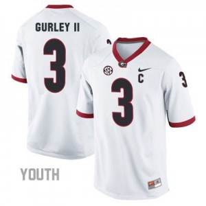 Todd Gurley Georgia Bulldogs #3 NCAA Jersey - White - Youth