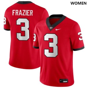 Nate Frazier Georgia Bulldogs #3 Women Official Jersey - Red