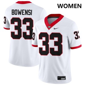 Chauncey Bowens Georgia Bulldogs #33 Women 2025-26 Jersey - White