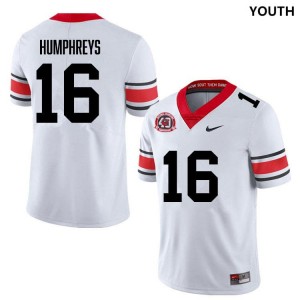 London Humphreys Georgia Bulldogs #16 Youth NCAA Jersey - 40th Anniversary White