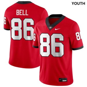 Dillon Bell Georgia Bulldogs #86 Youth Official Jerseys - Red