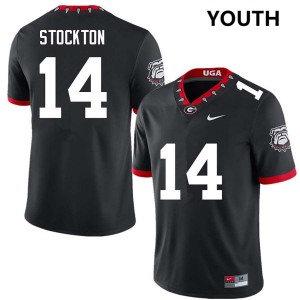 Gunner Stockton Georgia Bulldogs #14 Men 2025-26 Jerseys - 100th Anniversary Black