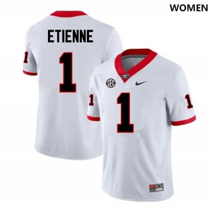 Trevor Etienne Georgia Bulldogs #1 Women Replica Jersey - White