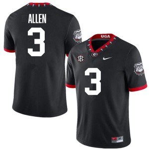 CJ Allen Georgia Bulldogs #3 Men 2025-26 Jerseys - 100th Anniversary Black