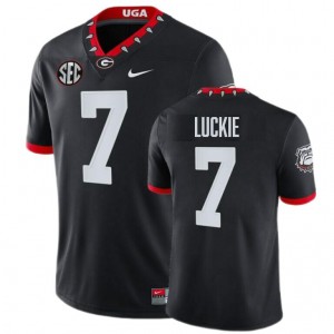 Lawson Luckie Georgia Bulldogs #7 Men NCAA Jerseys - 100th Anniversary Black