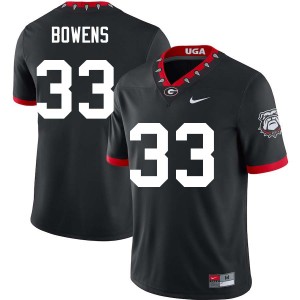 Chauncey Bowens Georgia Bulldogs #33 Men Player Jersey - 100th Anniversary Black