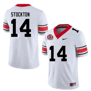 Gunner Stockton Georgia Bulldogs #14 Men NCAA Jersey - 40th Anniversary White