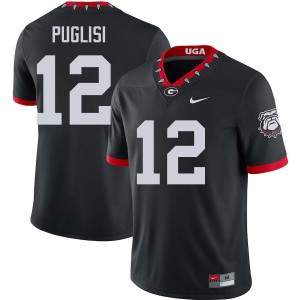 Ryan Puglisi Georgia Bulldogs #12 Men Stitched Jerseys - 100th Anniversary Black