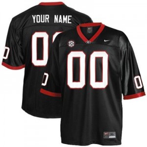 georgia bulldogs custom name and number red college football home game  jersey - Owl Fashion Shop