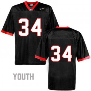 Herschel Walker Georgia Bulldogs #34 (No Name) NCAA Jersey - Black - Youth