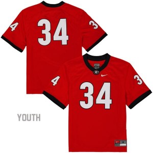 Herschel Walker Georgia Bulldogs #34 (No Name) NCAA Jersey - Red - Youth