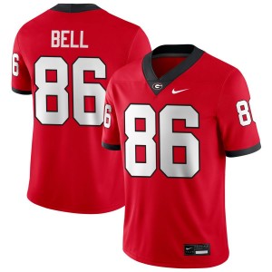 Dillon Bell Georgia Bulldogs #86 Men Embroidery Jersey - Red