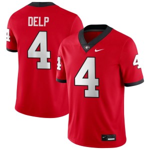 Oscar Delp Georgia Bulldogs #4 Men Limited Jerseys - Red