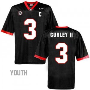 Todd Gurley Georgia Bulldogs #3 NCAA Jersey - Black - Youth