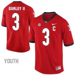 Todd Gurley Georgia Bulldogs #3 NCAA Jersey - Red - Youth