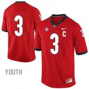 Todd Gurley Georgia Bulldogs #3 (No Name) NCAA Jersey - Red - Youth