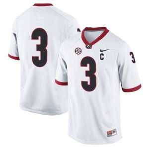 Todd Gurley Georgia Bulldogs #3 (No Name) NCAA Jersey - White