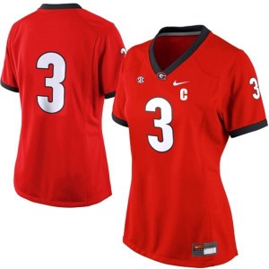 Todd Gurley Georgia Bulldogs #3 (No Name) Women's Jersey - Red