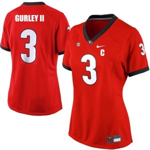 Todd Gurley Georgia Bulldogs #3 Women's Nike Jersey - Red