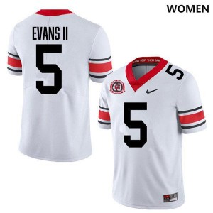 Anthony Evans III Georgia Bulldogs #5 Women NCAA Jersey - 40th Anniversary White