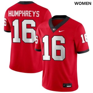 London Humphreys Georgia Bulldogs #16 Women University Jerseys - Red