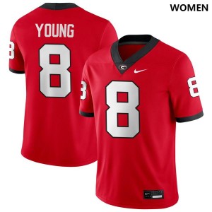 Colbie Young Georgia Bulldogs #8 Women Stitched Jerseys - Red