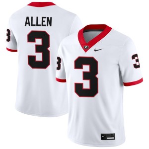CJ Allen Georgia Bulldogs #3 Men High School Jerseys - White