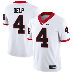 Oscar Delp Georgia Bulldogs #4 Men Stitched Jersey - White