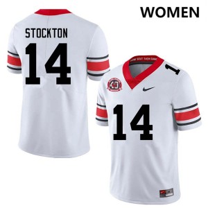Gunner Stockton Georgia Bulldogs #14 Men 2025-26 Jerseys - 40th Anniversary White