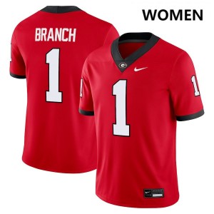 Zachariah Branch Georgia Bulldogs #1 Women University Jerseys - Red