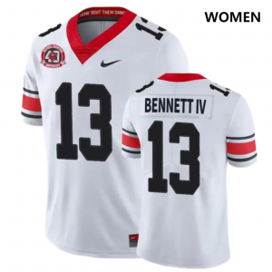Stetson Bennett Georgia Bulldogs #13 1980 National Champions 40th Anniversary Women's NCAA Jersey - White