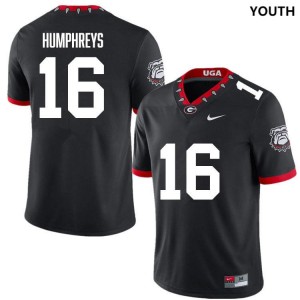 London Humphreys Georgia Bulldogs #16 Youth Player Jerseys - 100th Anniversary Black