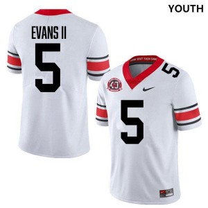 Anthony Evans III Georgia Bulldogs #5 Youth Embroidery Jersey - 40th Anniversary White